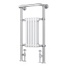 498mm (w) x 940mm (h) Henley Chrome White Traditional Towel Rail Radiator