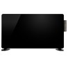 TCP Smart WiFi Black Glass Panel Heater 2000W, Alexa Compatible, Open Window Detector, Wall Mounted & Freestanding