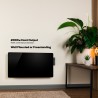 TCP Smart WiFi Black Glass Panel Heater 2000W, Alexa Compatible, Open Window Detector, Wall Mounted & Freestanding