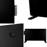TCP Smart WiFi Black Glass Panel Heater 2000W, Alexa Compatible, Open Window Detector, Wall Mounted & Freestanding