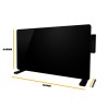 TCP Smart WiFi Black Glass Panel Heater 2000W, Alexa Compatible, Open Window Detector, Wall Mounted & Freestanding