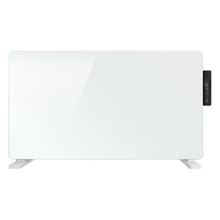TCP Smart WiFi White Glass Panel Heater 2000W, Alexa Compatible, Open Window Detector, Wall Mounted & Freestanding Heater