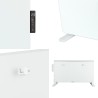 TCP Smart WiFi White Glass Panel Heater 2000W, Alexa Compatible, Open Window Detector, Wall Mounted & Freestanding Heater