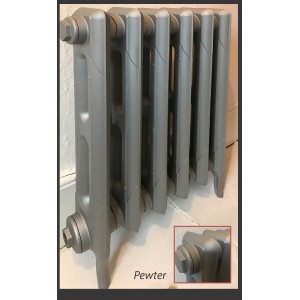 The "Victoria" 3 Column 660mm (H) Traditional Victorian Cast Iron Radiator (3 to 30 Sections Wide) - Pewter