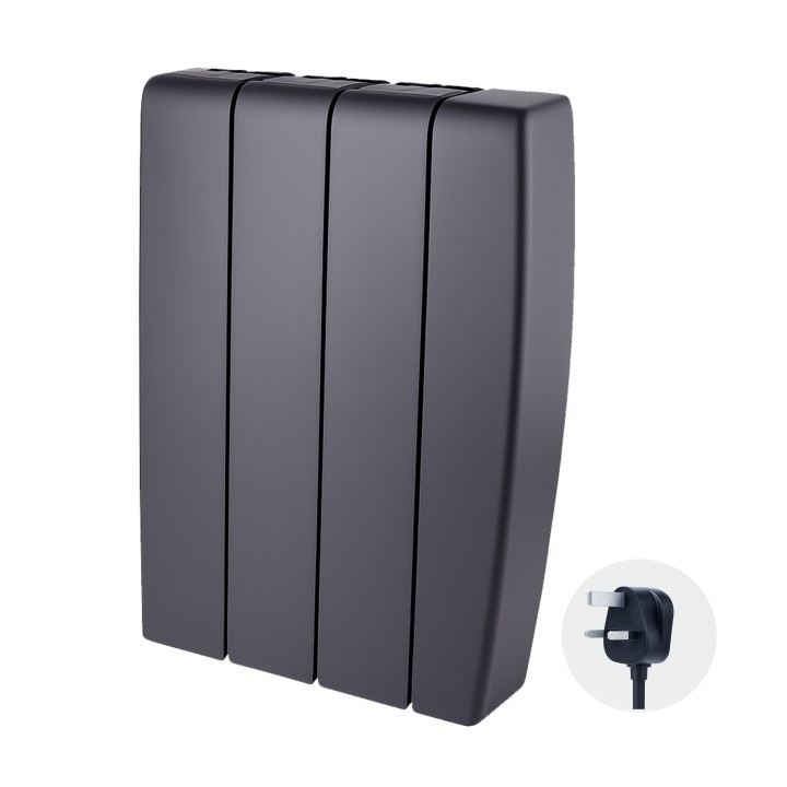 TCP Smart WIFI Black Ceramic Electric Panel Radiators - 700W to 2000W