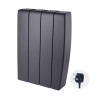 TCP Smart WIFI Black Ceramic Electric Panel Radiators - 700W to 2000W