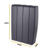 TCP Smart WIFI Black Ceramic Electric Panel Radiators - 700W to 2000W