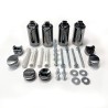 500mm (w) x 800mm (h) Straight Gunmetal Towel Rail Brackets