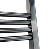 500mm (w) x 1000mm (h) Straight Gunmetal Towel Rail - closeup
