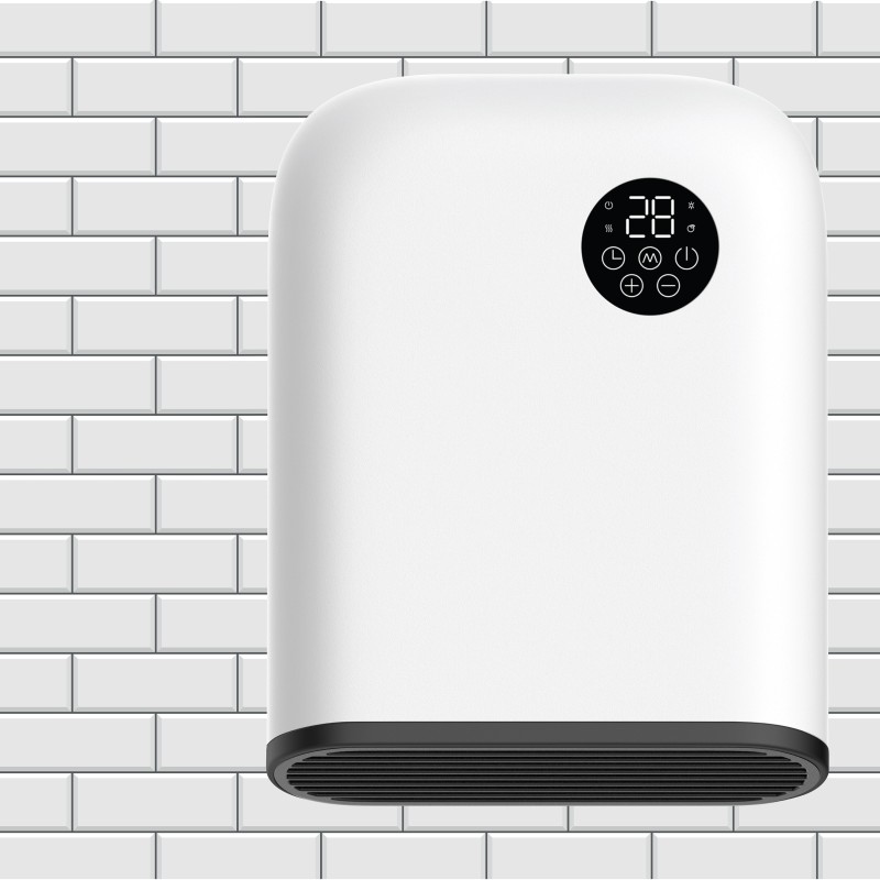 2000W TCP White Vertical Wall Mounted Heater with Energy Monitoring