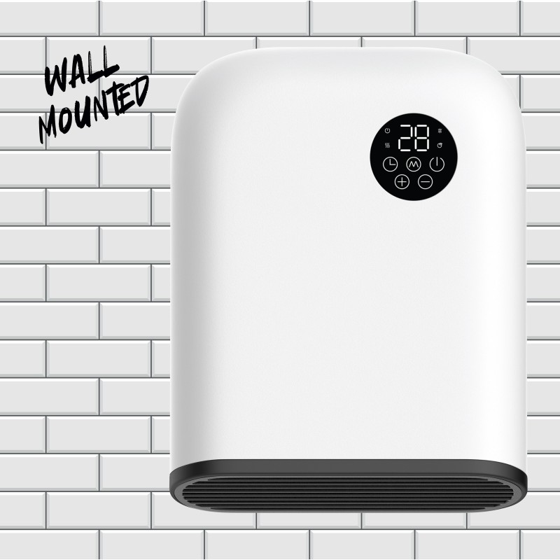 2000W TCP White Vertical Wall Mounted Heater with Energy Monitoring