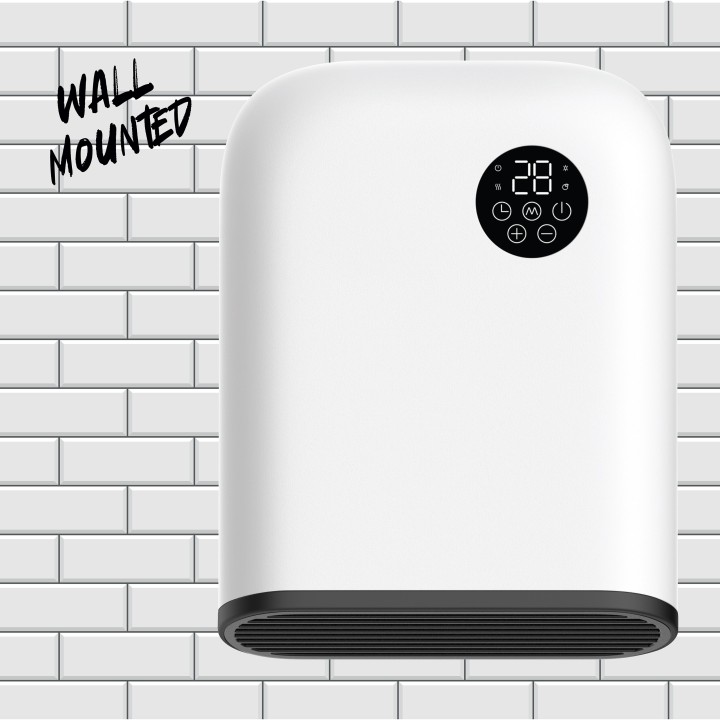 2000W TCP White Vertical Wall Mounted Heater with Energy Monitoring