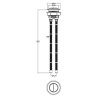 Round Dual Flush Brushed Bronze Toilet Push Button (Rod) - 48mm(w)