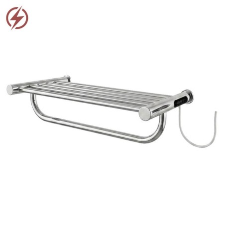 500mm (w) x 115mm (h) x 260mm (d) Ledge Polished Stainless Steel Dry Electric Towel Shelf (In-Built Controller)