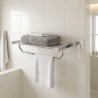 Ledge Polished Stainless Steel Dry Electric Towel Shelf - closeup