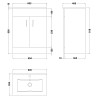 Eden 600mm Freestanding Vanity Units