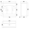 Eden 800mm Freestanding Vanity Units