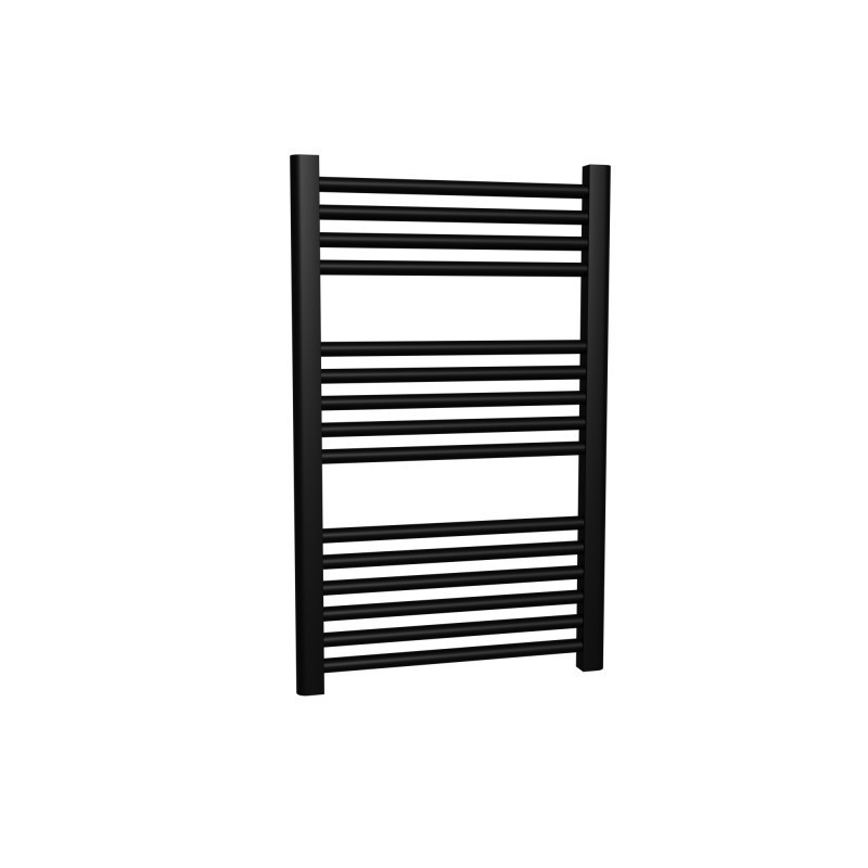 500mm (w) x 800mm (h) Straight Black Towel Rail