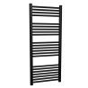 500mm (w) x 1200mm (h) Straight Black Towel Rail