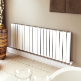 Ultraheat Bombe White Horizontal Designer Aluminium Radiators (10 Sizes)