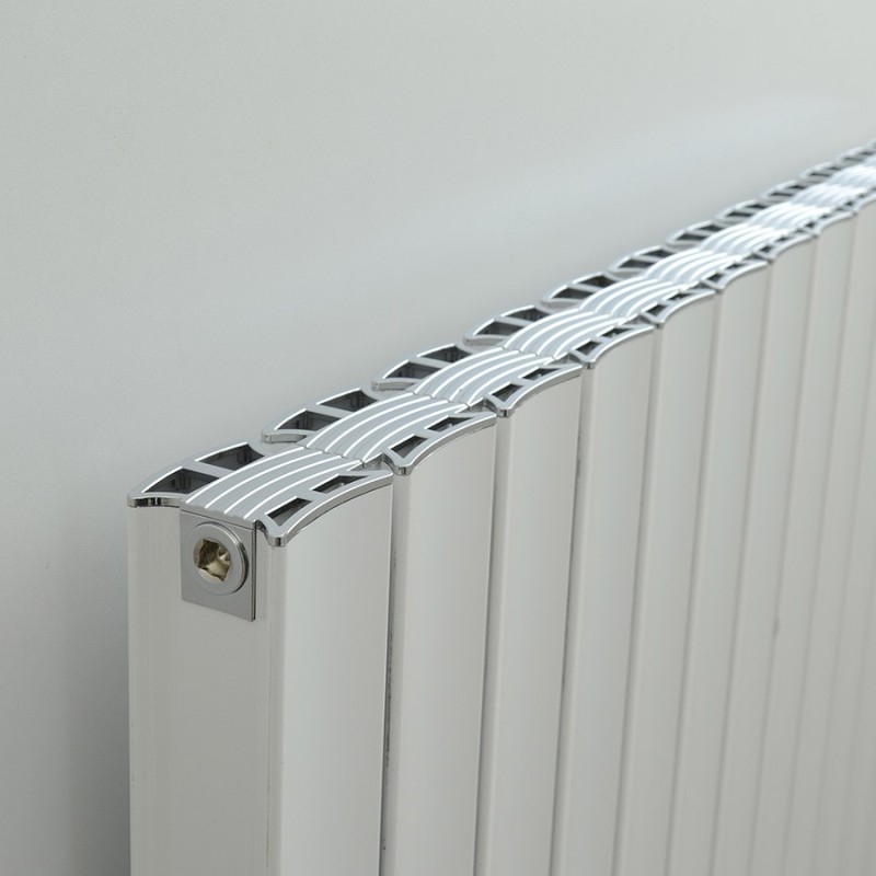 Ultraheat Bombe White Vertical Designer Aluminium Radiators (10 Sizes)