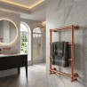 Harley Brushed Copper Traditional Wall Mounted Towel Rail Radiator - closeup