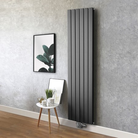 Ultraheat Tian Anthracite Vertical Single & Double Designer Radiators (12 Sizes)