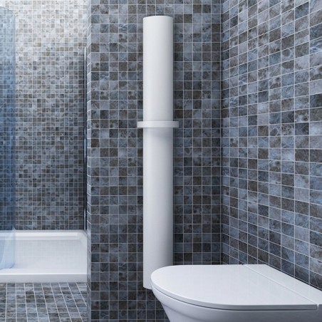 Ultraheat Mira White Vertical Designer Aluminium Radiators -Towel Bar Included (3 Sizes)