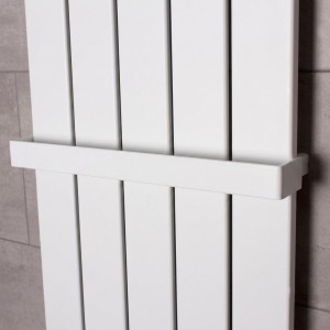 Ultraheat Plateau White Vertical Designer Aluminium Radiators - Towel Bar Included (8 Sizes)