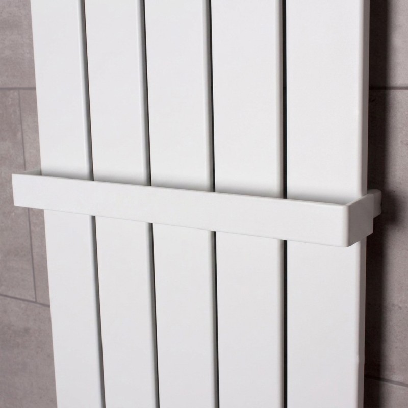 Ultraheat Plateau White Vertical Designer Aluminium Radiators - closeup