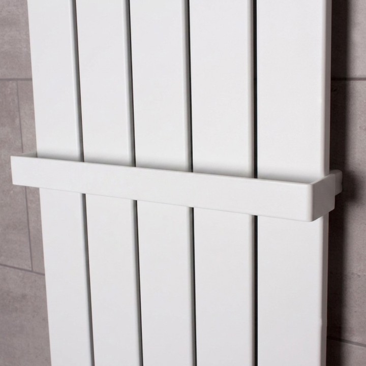 Ultraheat Plateau White Vertical Designer Aluminium Radiators - closeup