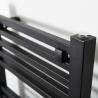 500mm x 1200mm Electric Atlas Black Heated Towel Rails