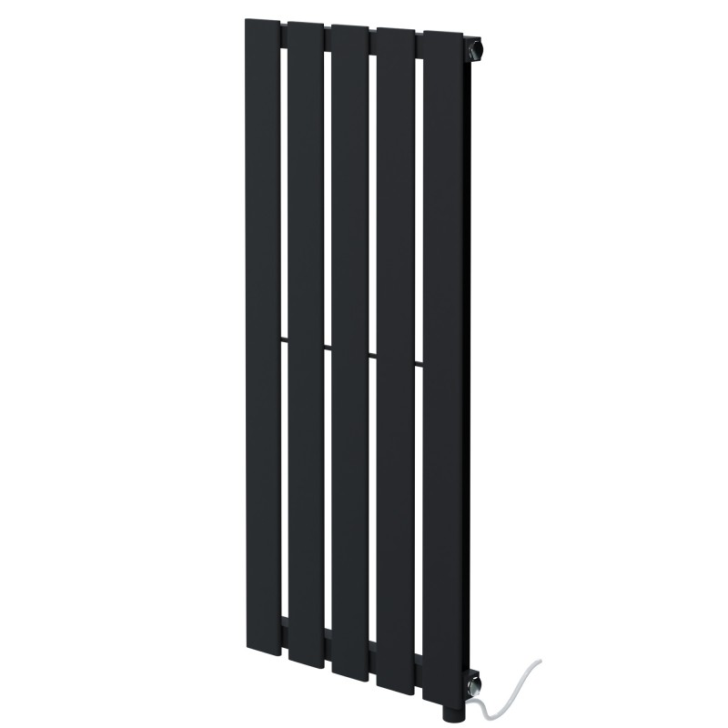 Corwen Black Flat Panel Electrical Vertical Radiators