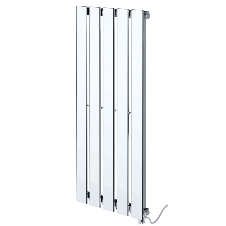 Corwen Chrome Flat Panel Electrical Vertical Radiators