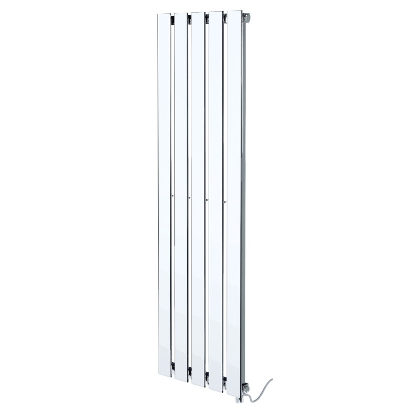 Corwen Chrome Flat Panel Electrical Vertical Radiators