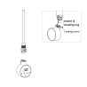 Cleo Round Smart WIFI Gunmetal Electric Radiator Towel Rail Heating Elements