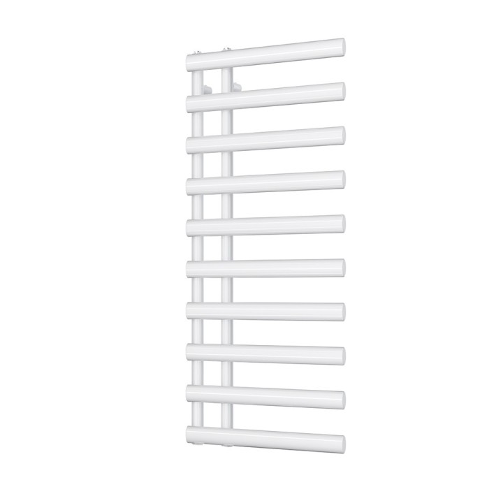 500mm (w) x 1140mm (h) Velox White Designer Towel Rail
