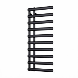 500mm (w) x 1140mm (h) Velox Matt Black Designer Towel Rail