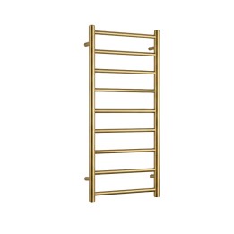 500mm (w) x 1200mm (h) Aqua Brushed Brass Designer Towel Rail