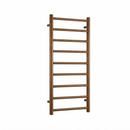 500mm (w) x 1200mm (h) Aqua Brushed Bronze Designer Towel Rail