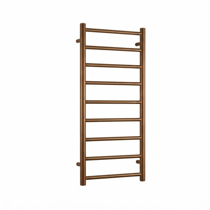 500mm (w) x 1200mm (h) Aqua Brushed Bronze Designer Towel Rail