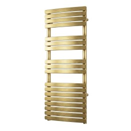 500mm (w) x 1200mm (h) Castell Brushed Brass Designer Towel Rail