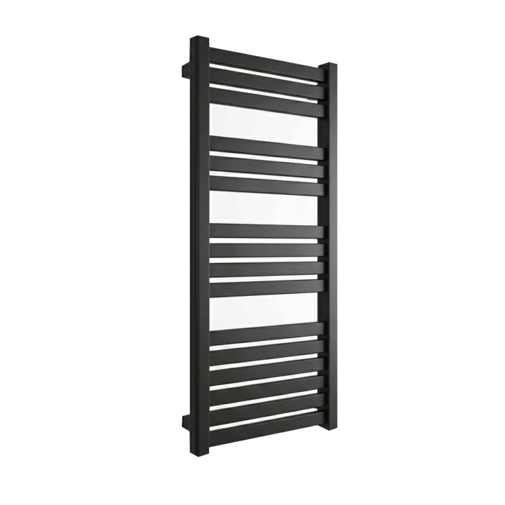 500mm (w) x 1200mm (h) Fortis Matt Black Designer Towel Rail