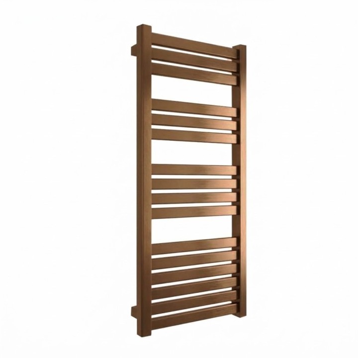 500mm (w) x 1200mm (h) Fortis Brushed Bronze Designer Towel Rail