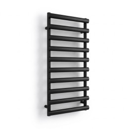 500mm (w) x 1140mm (h) Verus Matt Black Designer Towel Rail