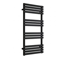 500mm (w) x 1200mm (h) Clarus Matt Black Designer Towel Rail