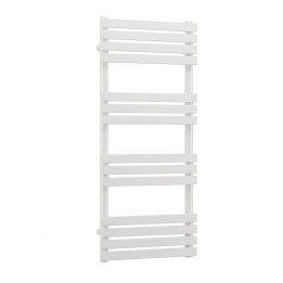 500mm (w) x 1200mm (h) Clarus White Designer Towel Rail