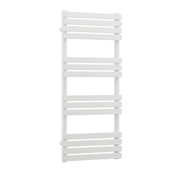 500mm (w) x 1200mm (h) Clarus White Designer Towel Rail