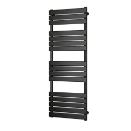 500mm (w) x 1600mm (h) Lux Matt Black Designer Towel Rail