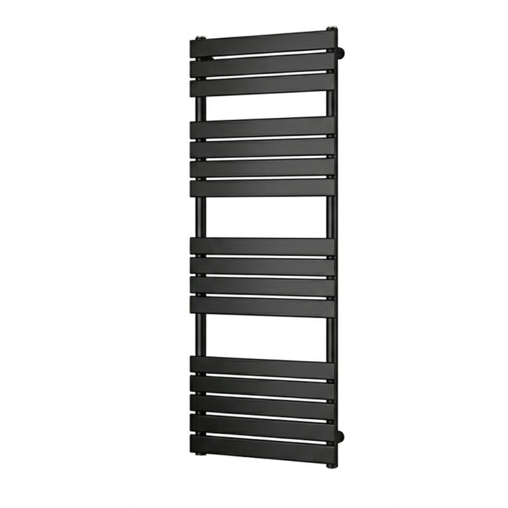 500mm (w) x 1600mm (h) Lux Matt Black Designer Towel Rail